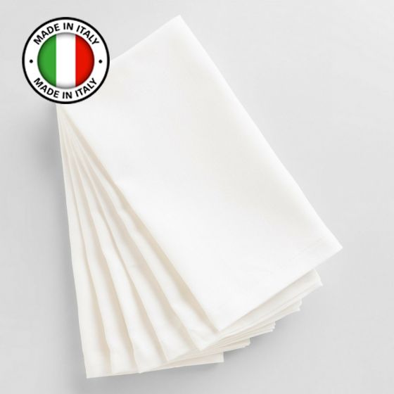 PANAREA Tovaglioli di Stoffa Ristoranti 50 x 50 Cotone Bianco Made