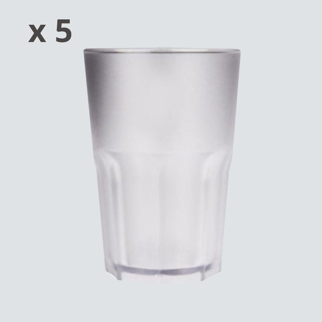 Relaxdays Bicchieri in Plastica da Martini, Set da 6, Infrangibili,  Riutilizzabili, Senza BPA, 250 ml, Cocktail