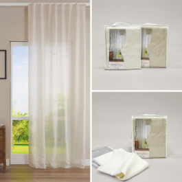 Tenda trasparente cotone bianco Dimensioni tende 140x260 cm